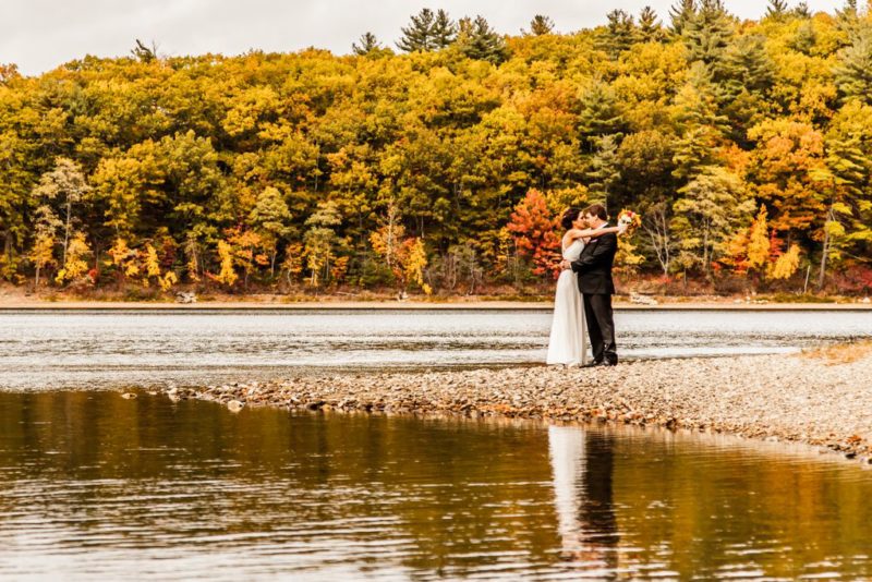 just enjoying the moment - after their elope at Walden Pond - elopement photographer - wedding photographer