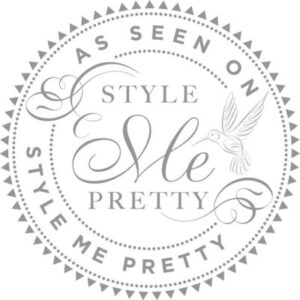 "As Seen on Style Me Pretty" badge - Spagnolo Photography is listed on Style Me Pretty
