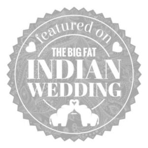 "Featured on The Big Fat Indian Wedding" badge - Spagnolo Photography's wedding photography has been featured in The Big Fat Indian Wedding