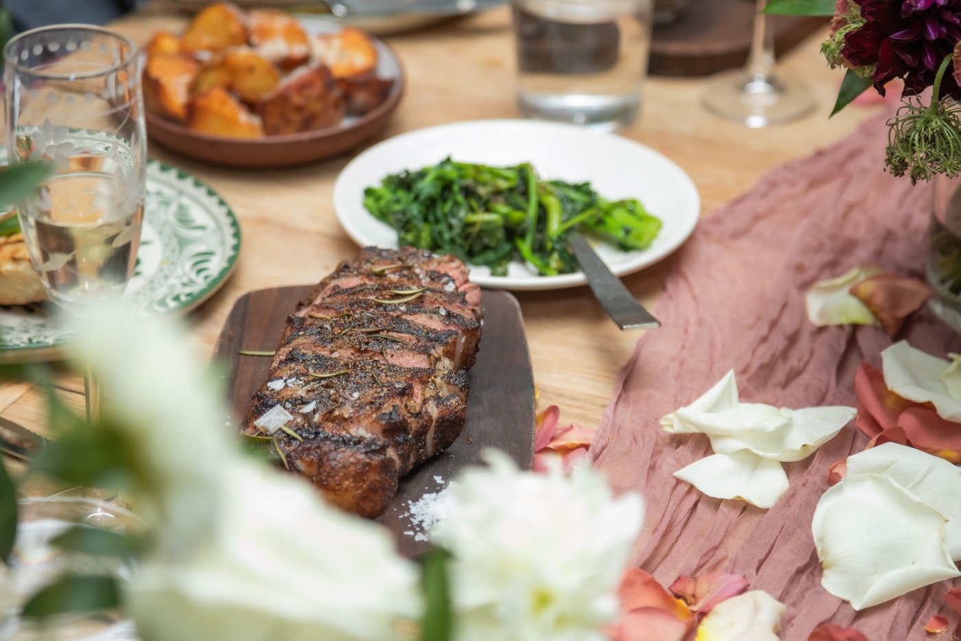 The tagliata at the wedding reception at Terra at Eataly in Boston