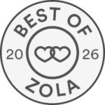 "Best of Zola 2026" badge awarded to Boston wedding photographers Spagnolo Photography as a result of their clients' reviews